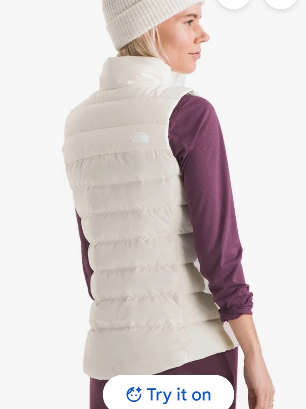 The North Face Aconcagua Women's White Quilted Insulated Vest NWOT